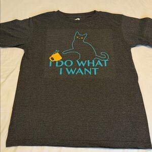 Surf Style Charcoal Cat Attitude Tee